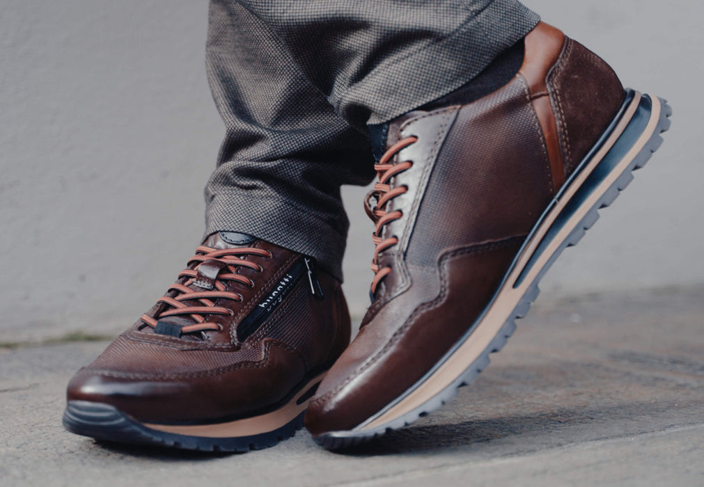 Bugatti Herren Sneaker Bugatti Leder Schuhe Cognac Bugatti Schuhe