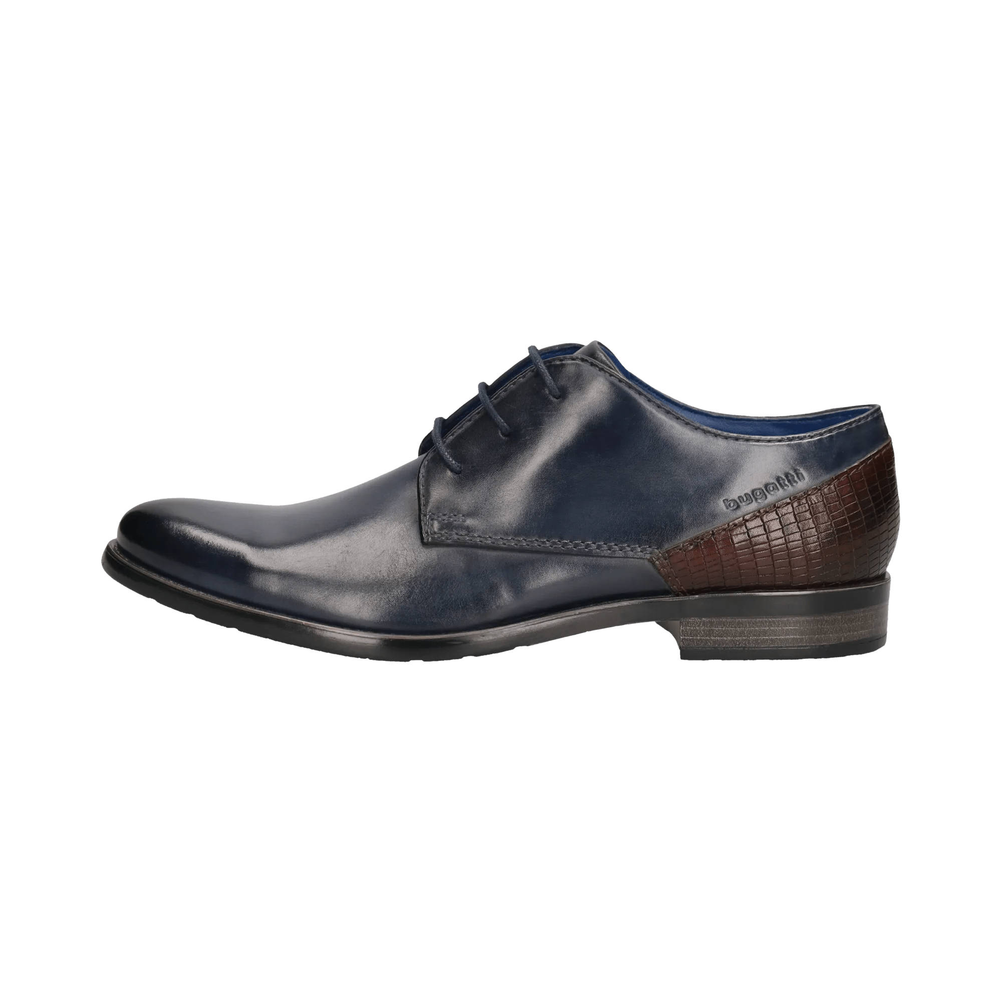 Bugatti Herren Schnürschuh Livorno Flex Evo – Dunkelblau, Größe 44, Aus Echtleder, Bequem Für Business