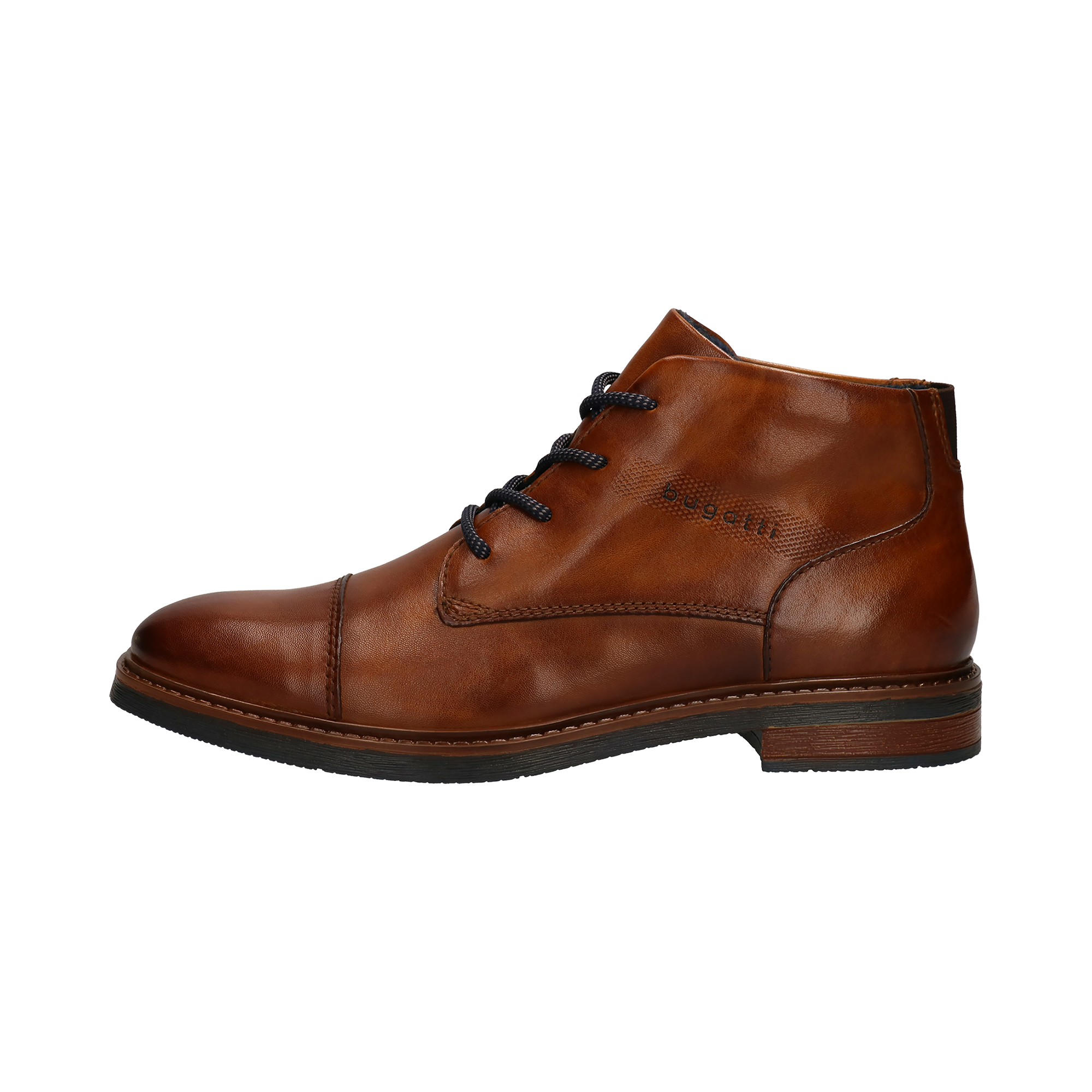 Bottes à Lacets Bugatti Pour Homme - Cuir Nappa, Doublure Textile, Semelle TR, Talon Bloc