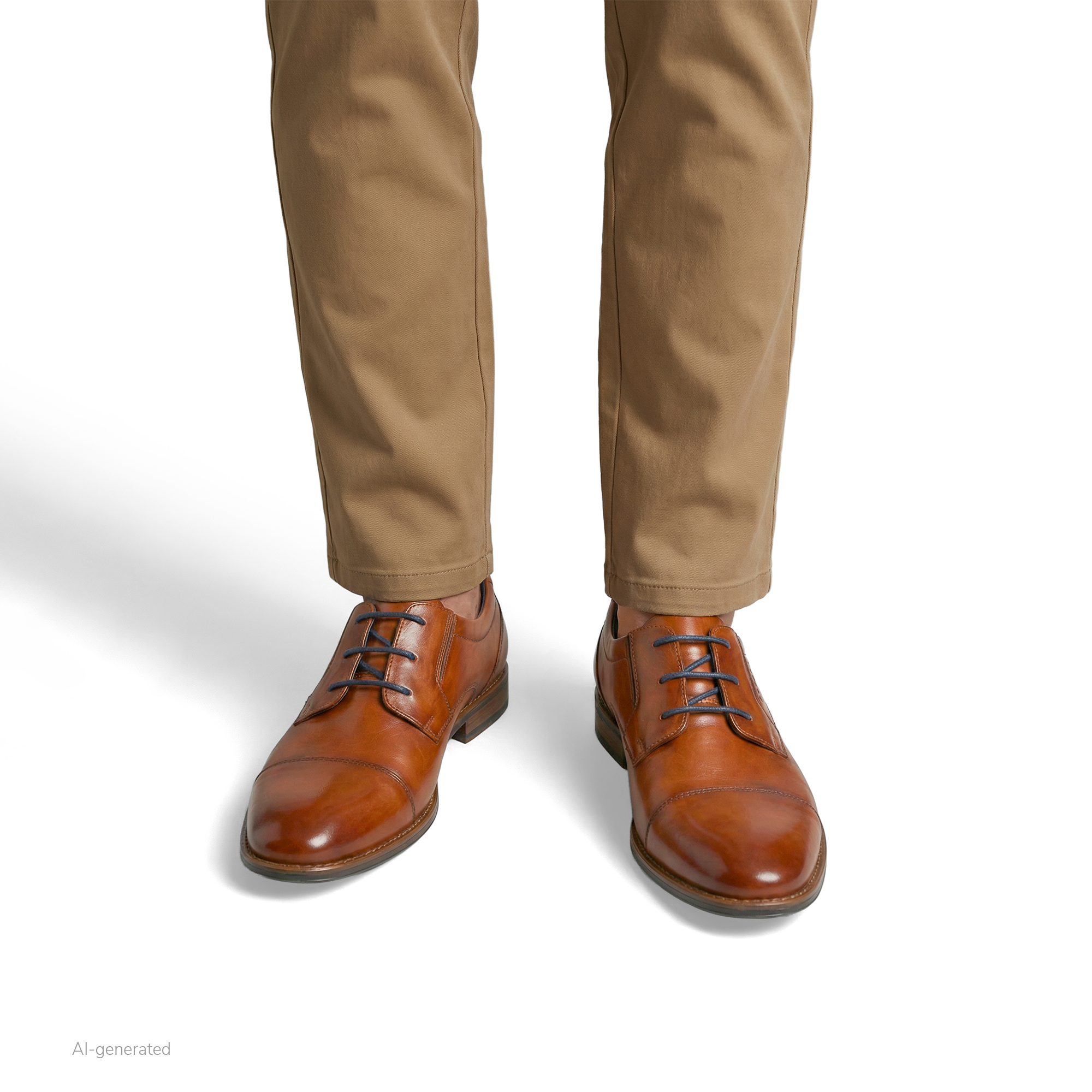 Leather Business Lace Shoe Amros cognac