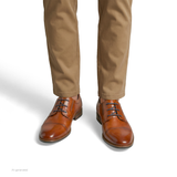 Leather Business Lace Shoe Amros cognac