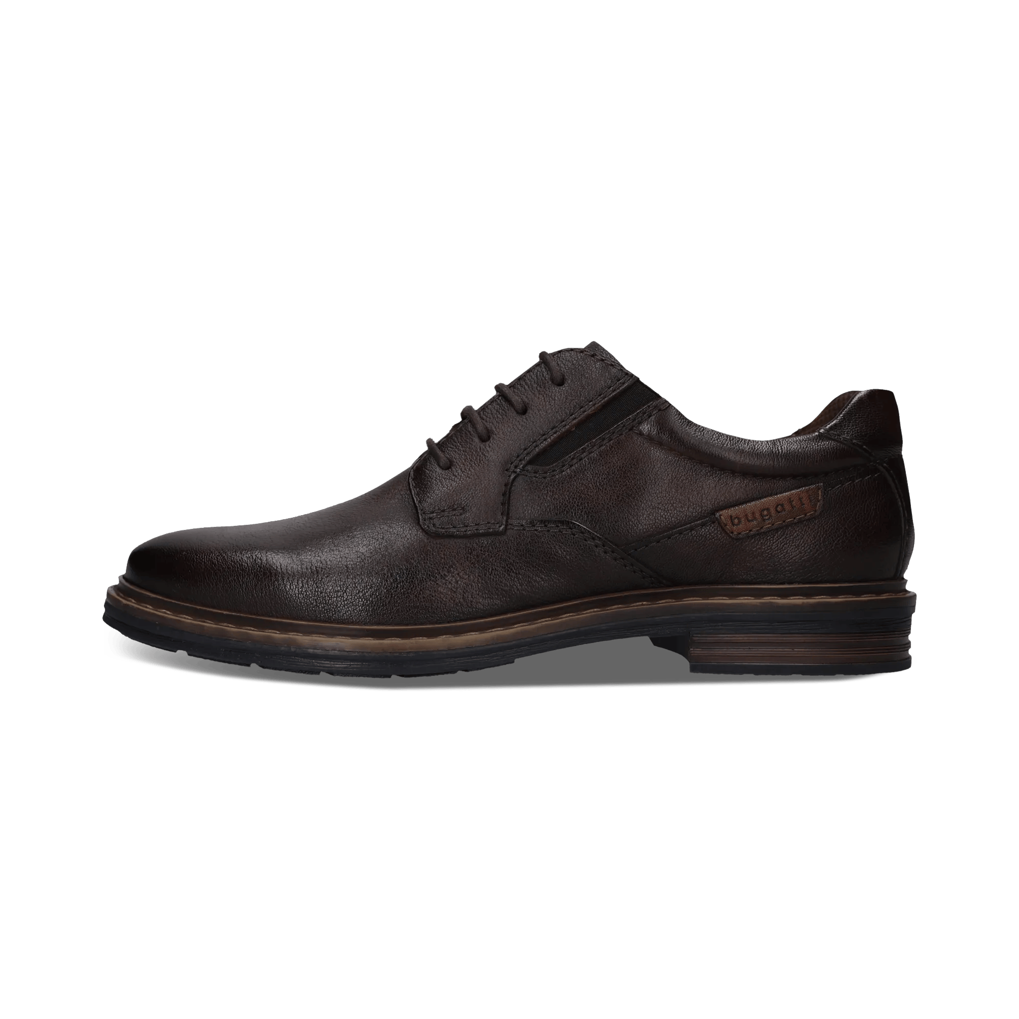 Dunkelbraune Derby-Schuh aus Leder