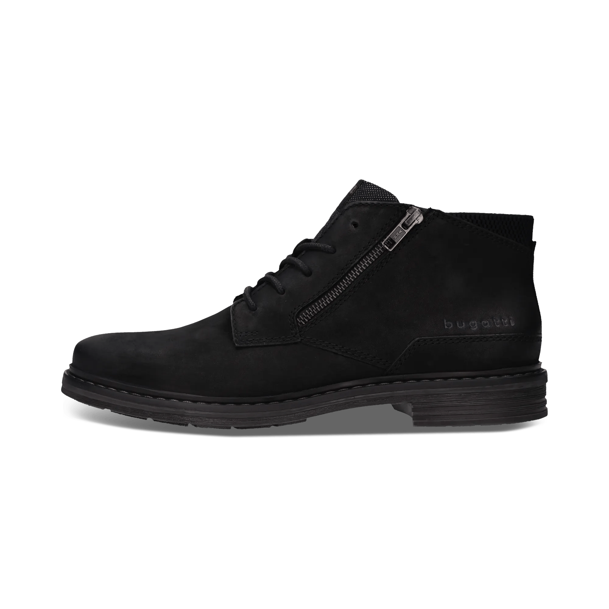 Schwarze Schnürstiefel aus Leder
