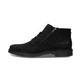 Schwarze Schnürstiefel aus Leder