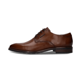 Cognacbraune Derby-Schuh aus Leder