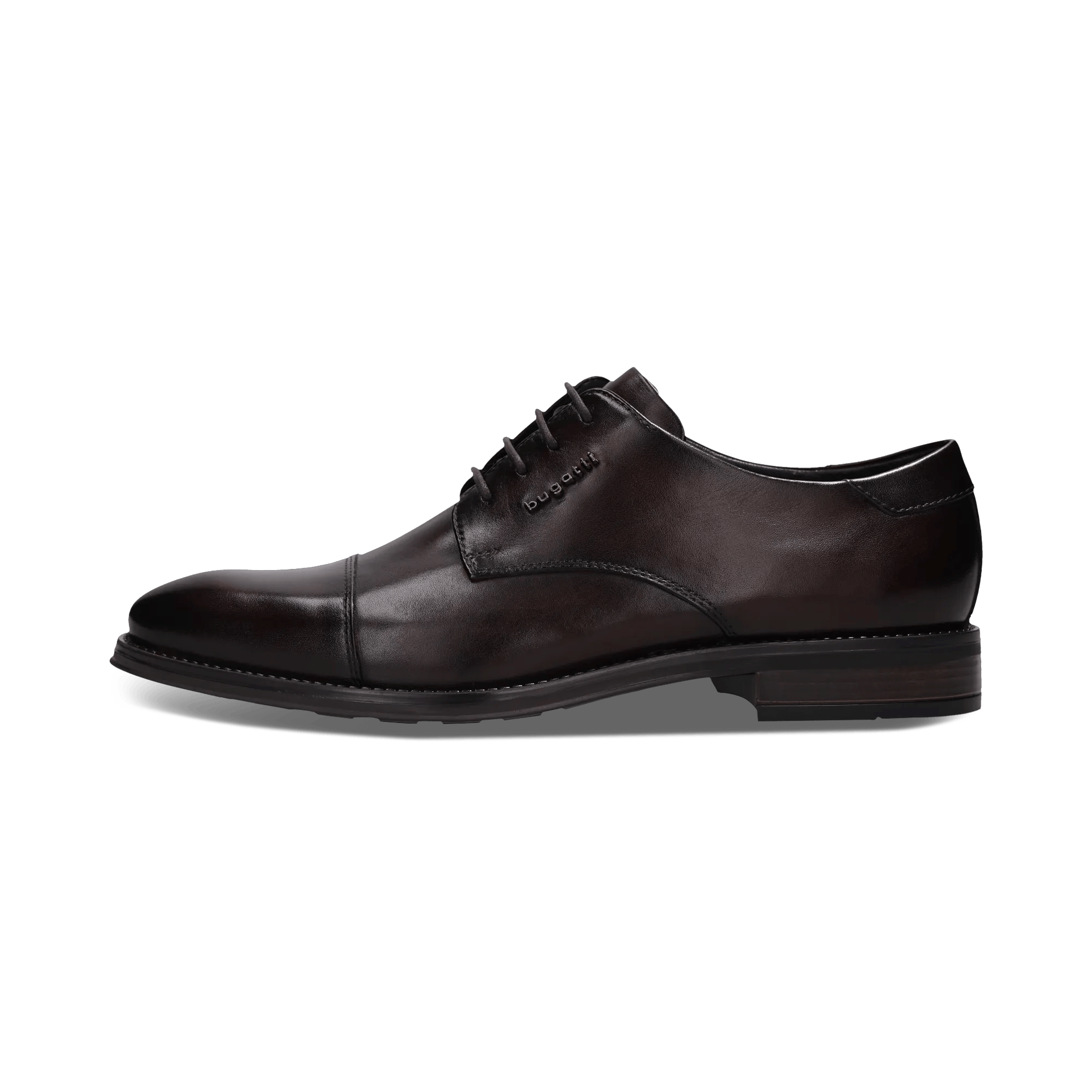 Dunkelbraune Derby-Schuh aus Leder