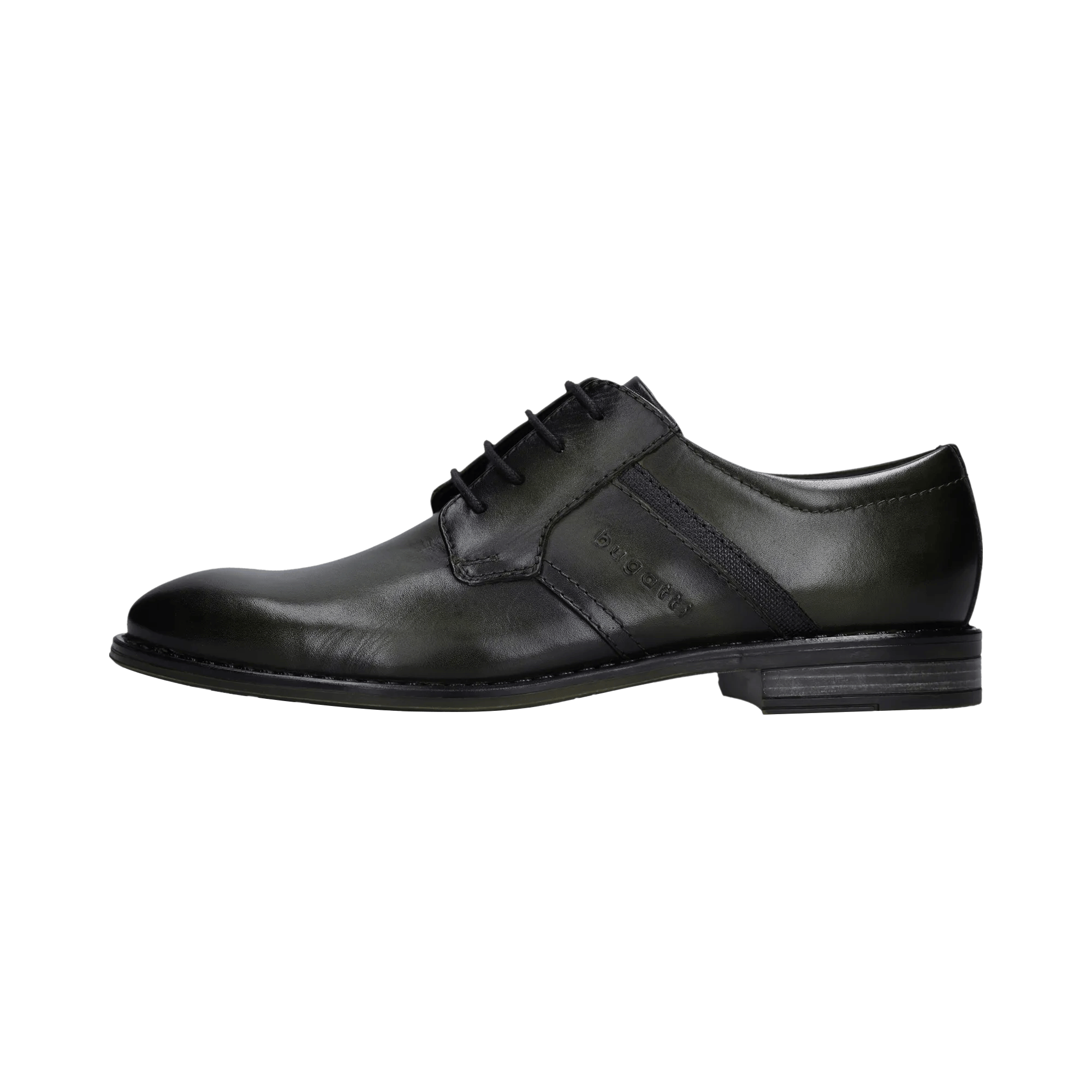 Dunkelgrüne Derby-Schuh aus Leder