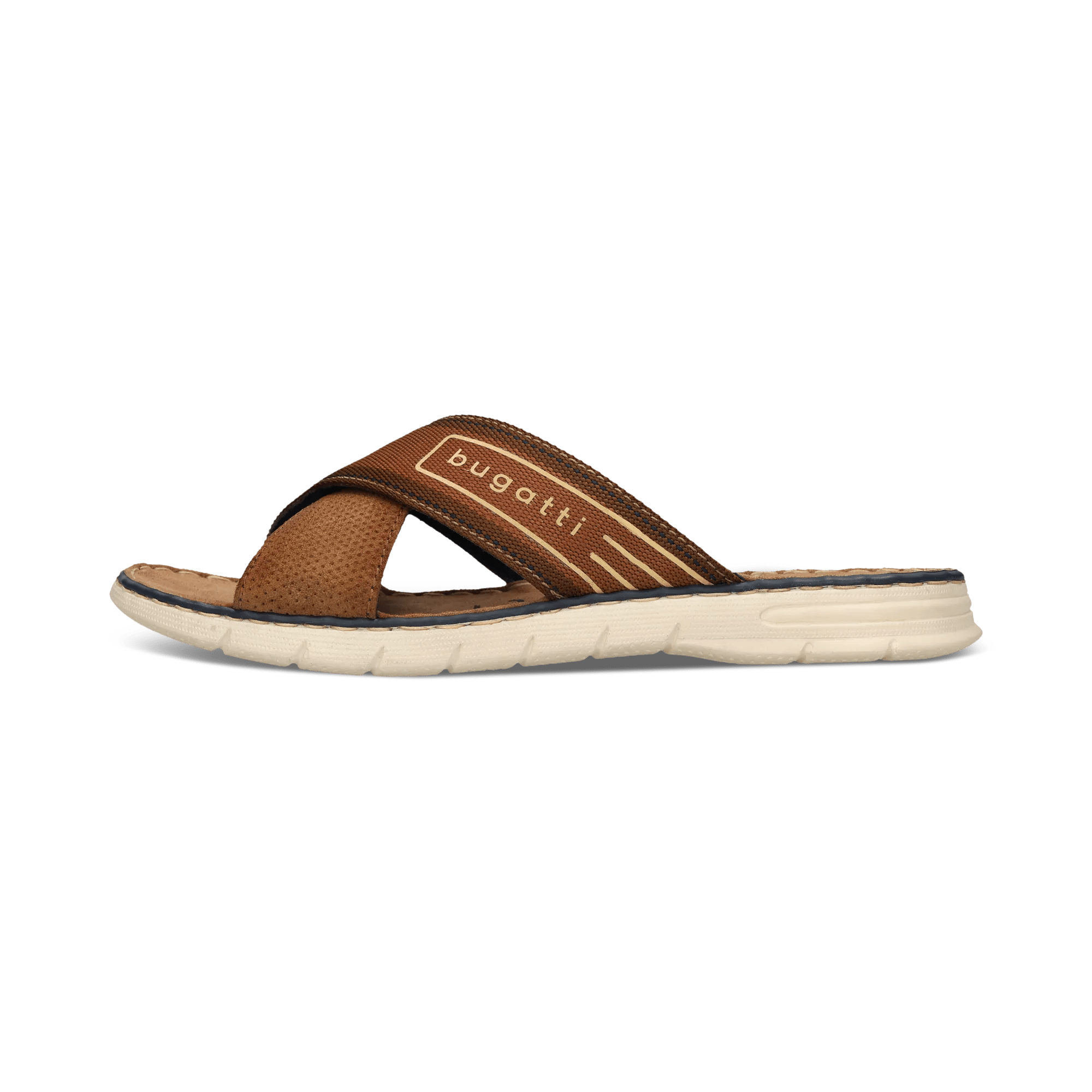 Leder Pantoletten cognac