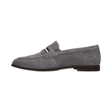 Leder Slip on grau