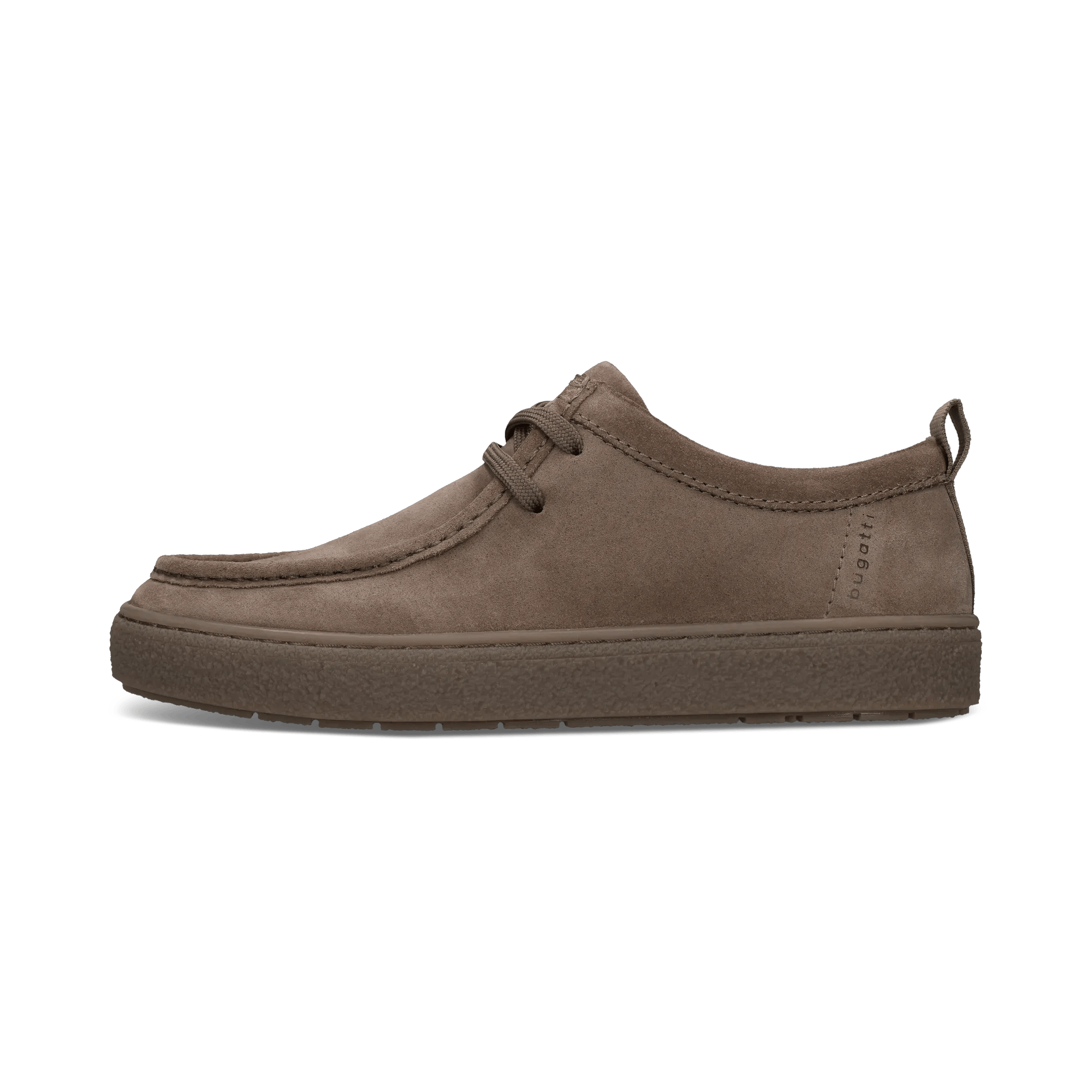 Taupefarbene Schnürschuh aus Leder