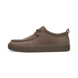Taupefarbene Schnürschuh aus Leder