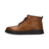 Cognacbraune Herren-Schnürstiefel aus Leder