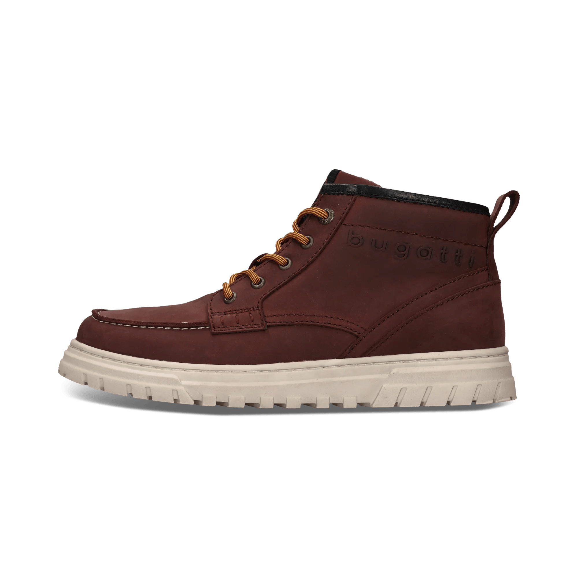 Bordeauxrote Schnürstiefel aus Leder