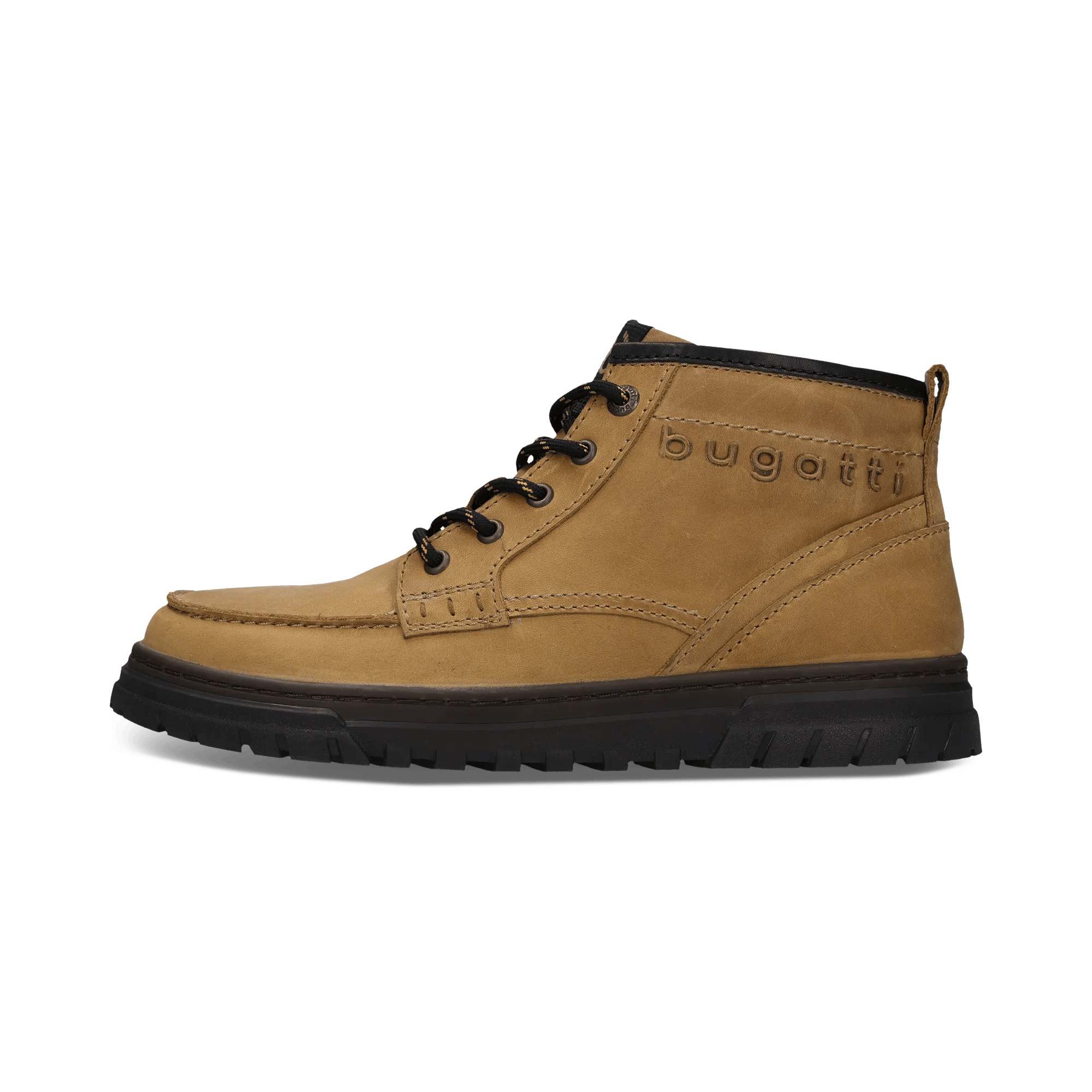 Cognacbraune Herren-Schnürstiefel aus Leder