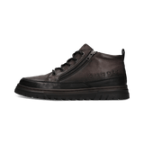 Dunkelgraue Schnürstiefel aus Leder