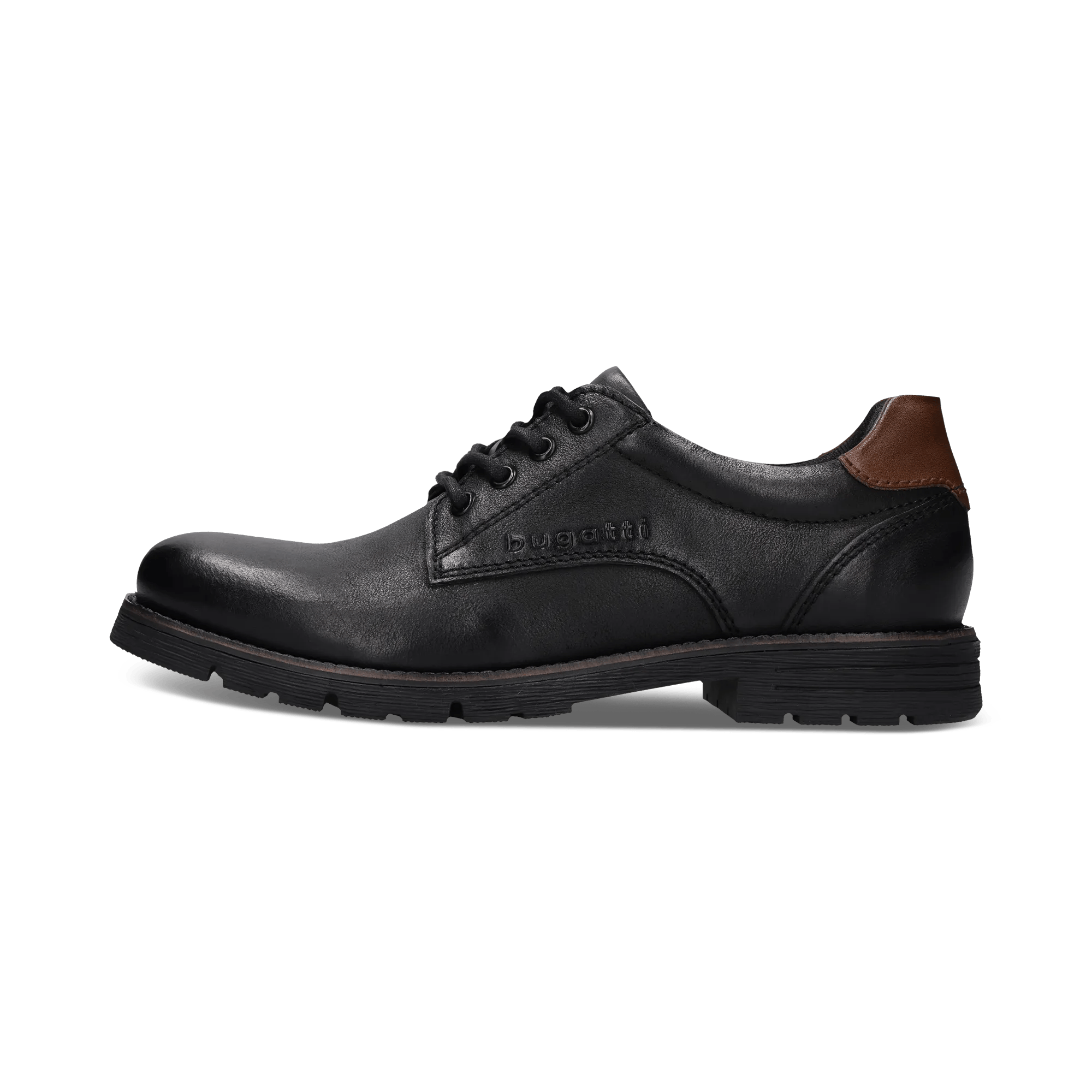 Schwarze Schnürschuh aus Leder