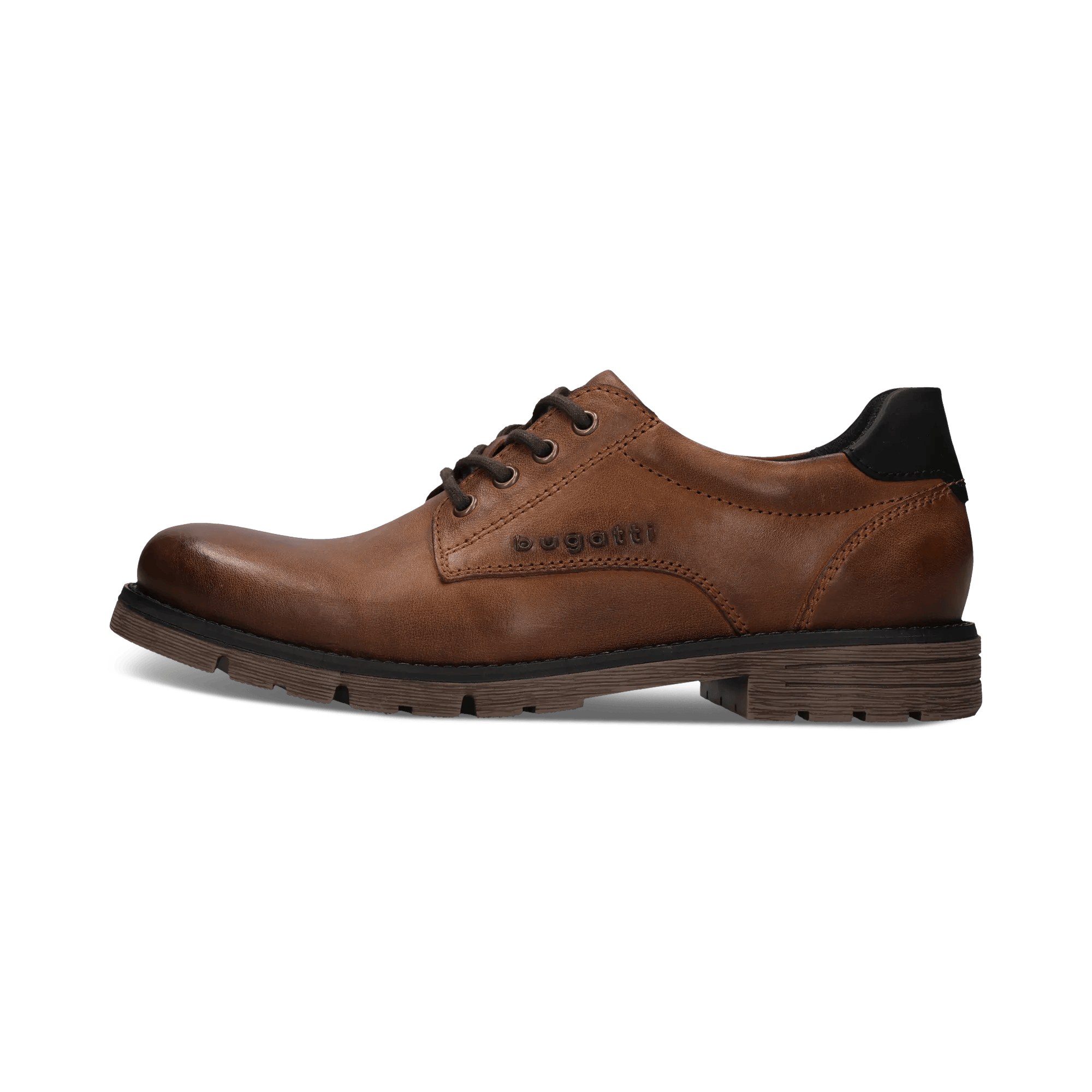 Cognacbraune Schnürschuh aus Leder
