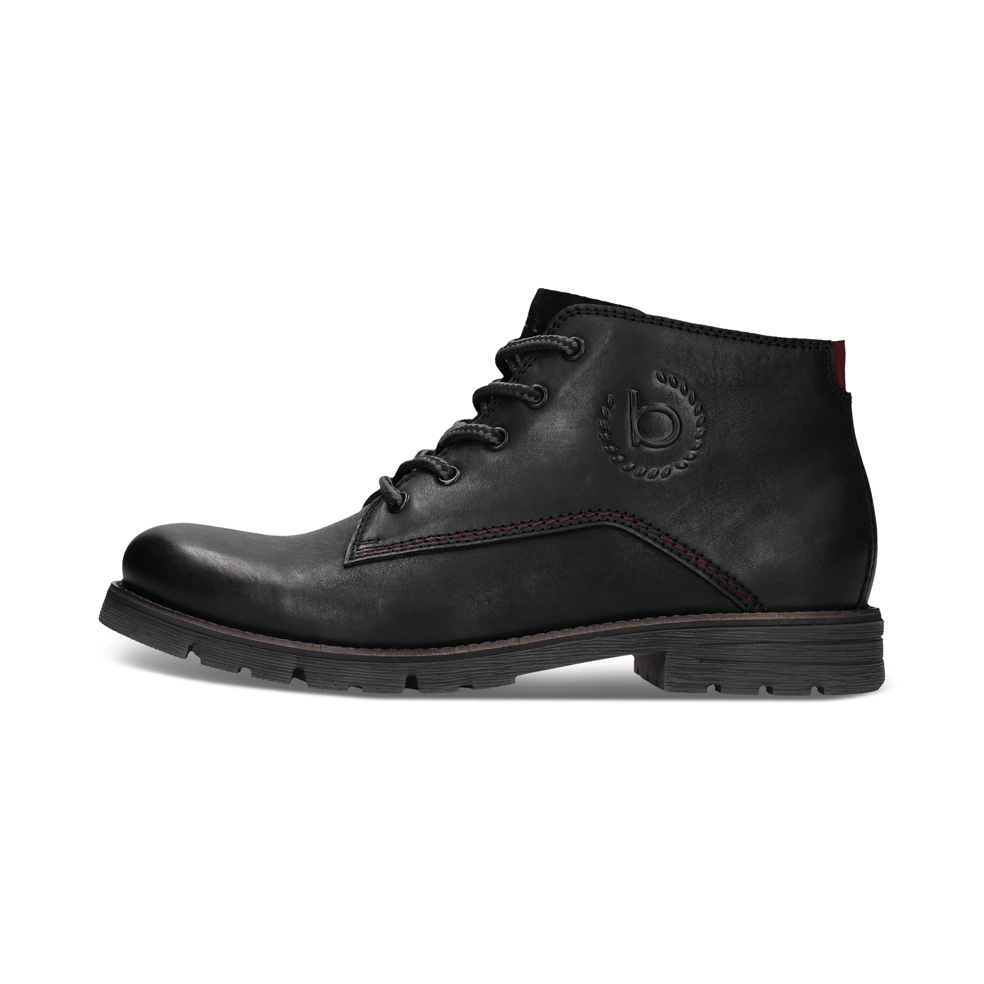 Schwarze Schnürstiefel aus Leder