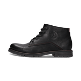 Schwarze Schnürstiefel aus Leder