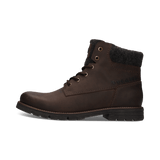 Dunkelbraune Schnürstiefel aus Leder