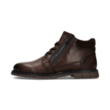 Dunkelbraune Herren-Schnürstiefel aus Leder
