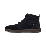 Dunkelblaue Herren-Schnürstiefel aus Leder