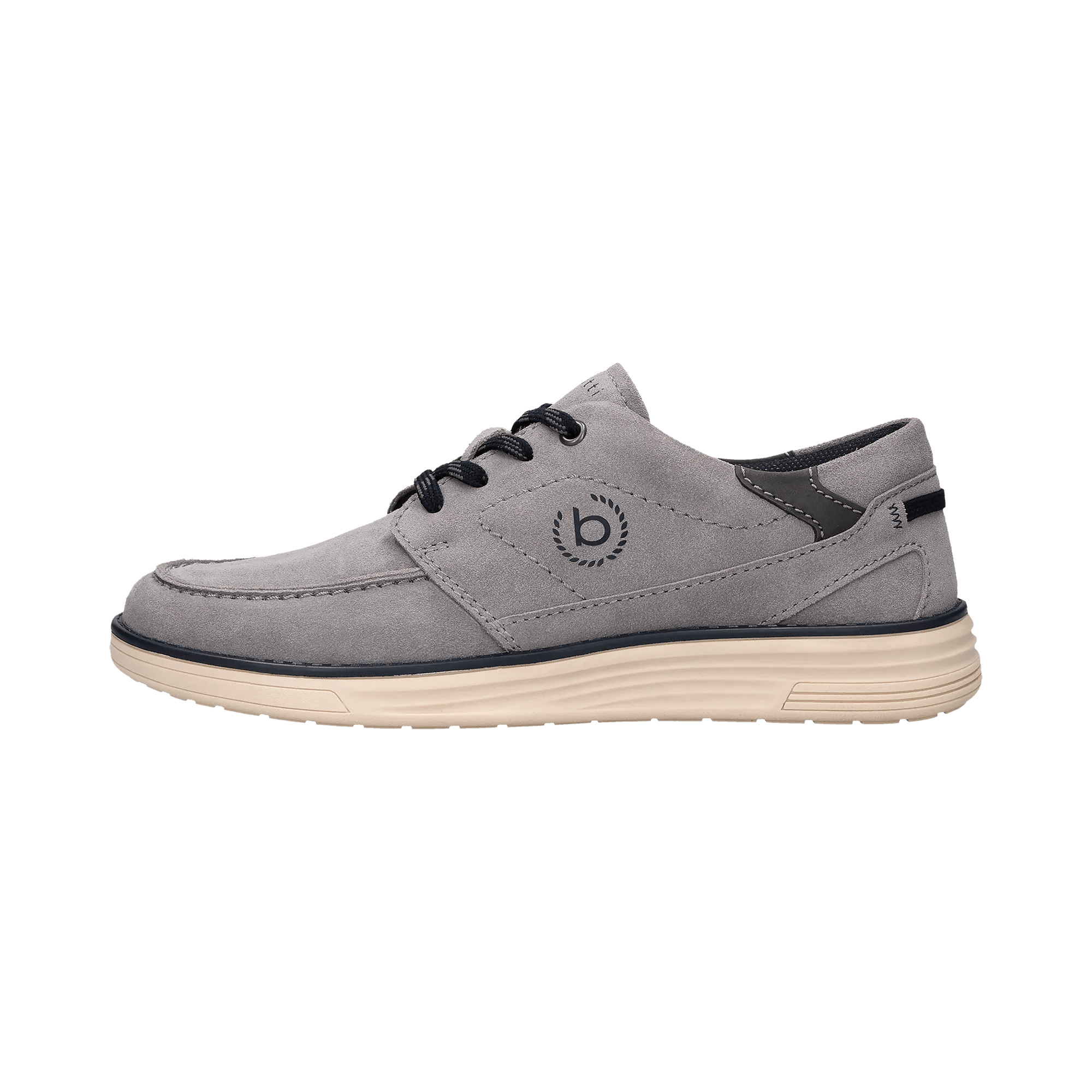 Leder Schnürer grau