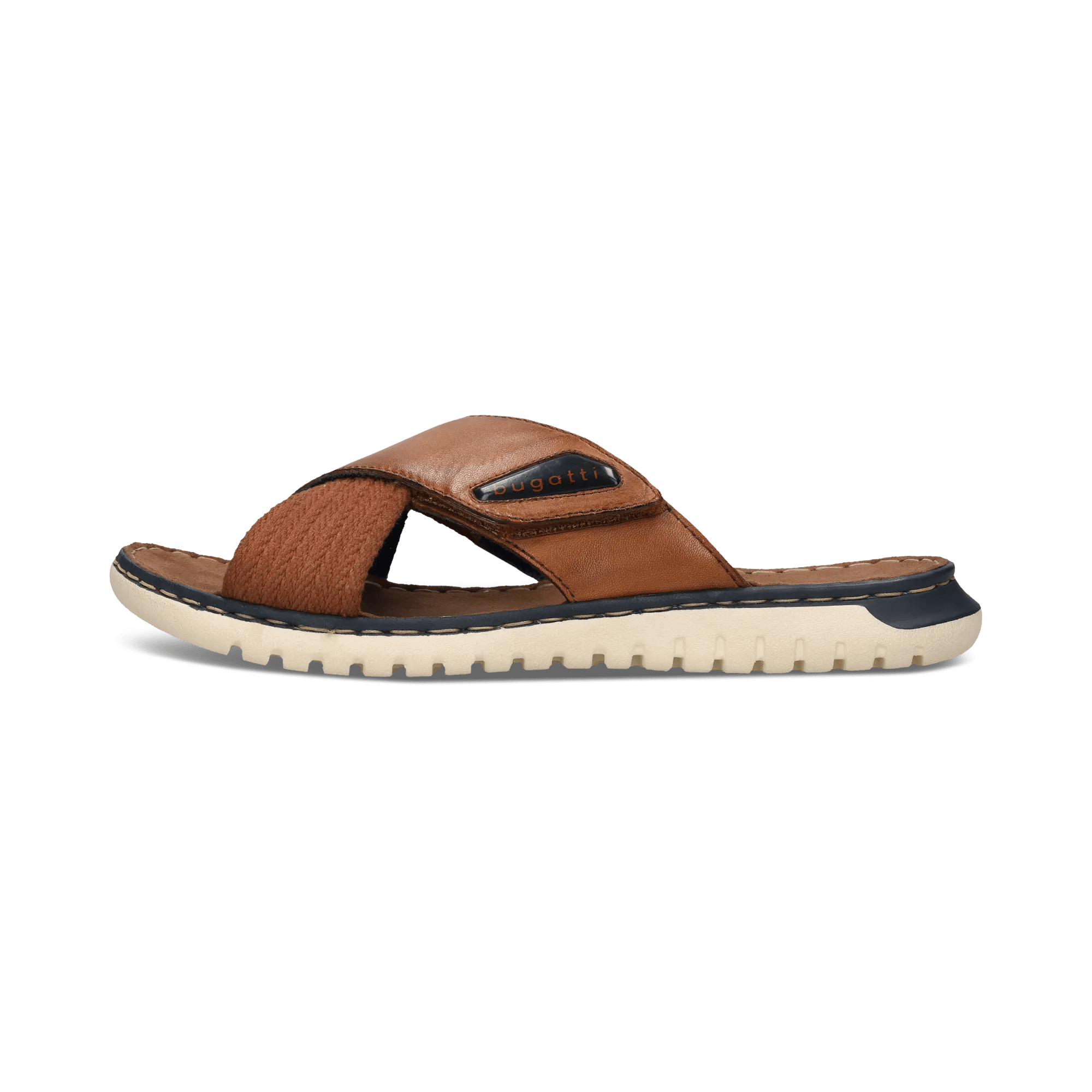Leder Pantoletten cognac