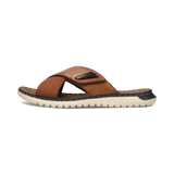 Leder Pantoletten cognac