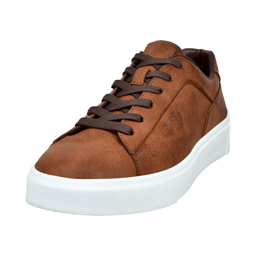 Bugatti CIRINO Chaussures De Sport à Lacets Homme - Cuir Véritable Noir Confortables