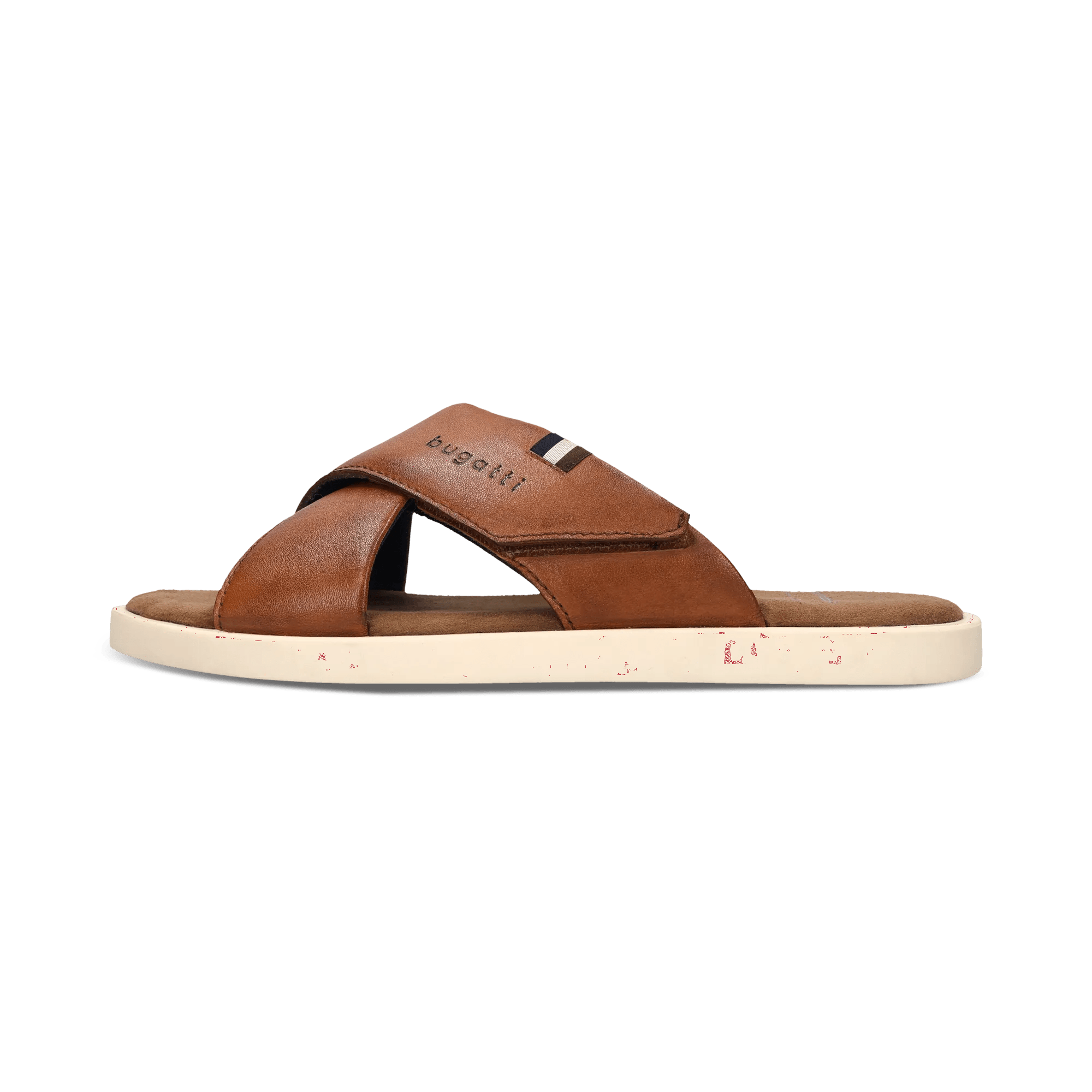 Leder Pantoletten cognac