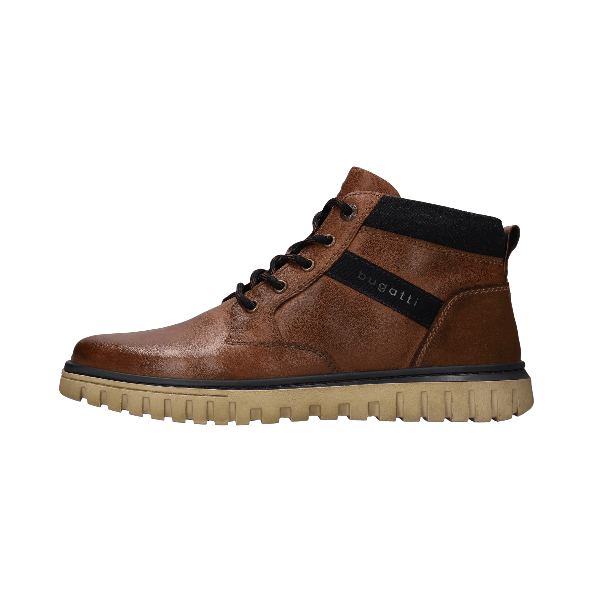 Cognacbraune Schnürstiefel