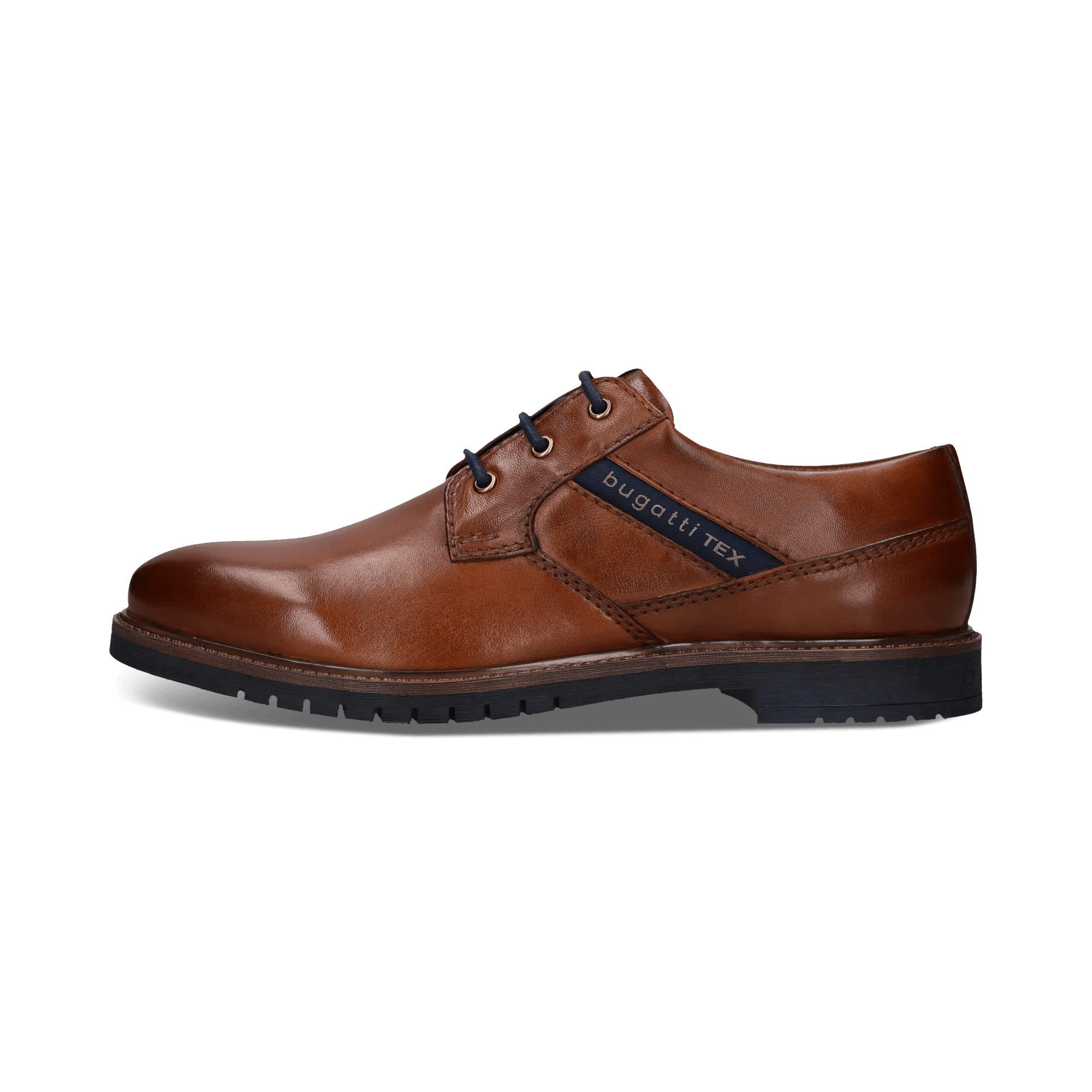 Cognacbraune Schnürschuh aus Leder