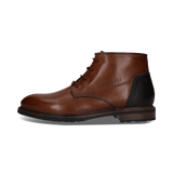 Cognacbraune Schnürstiefel aus Leder