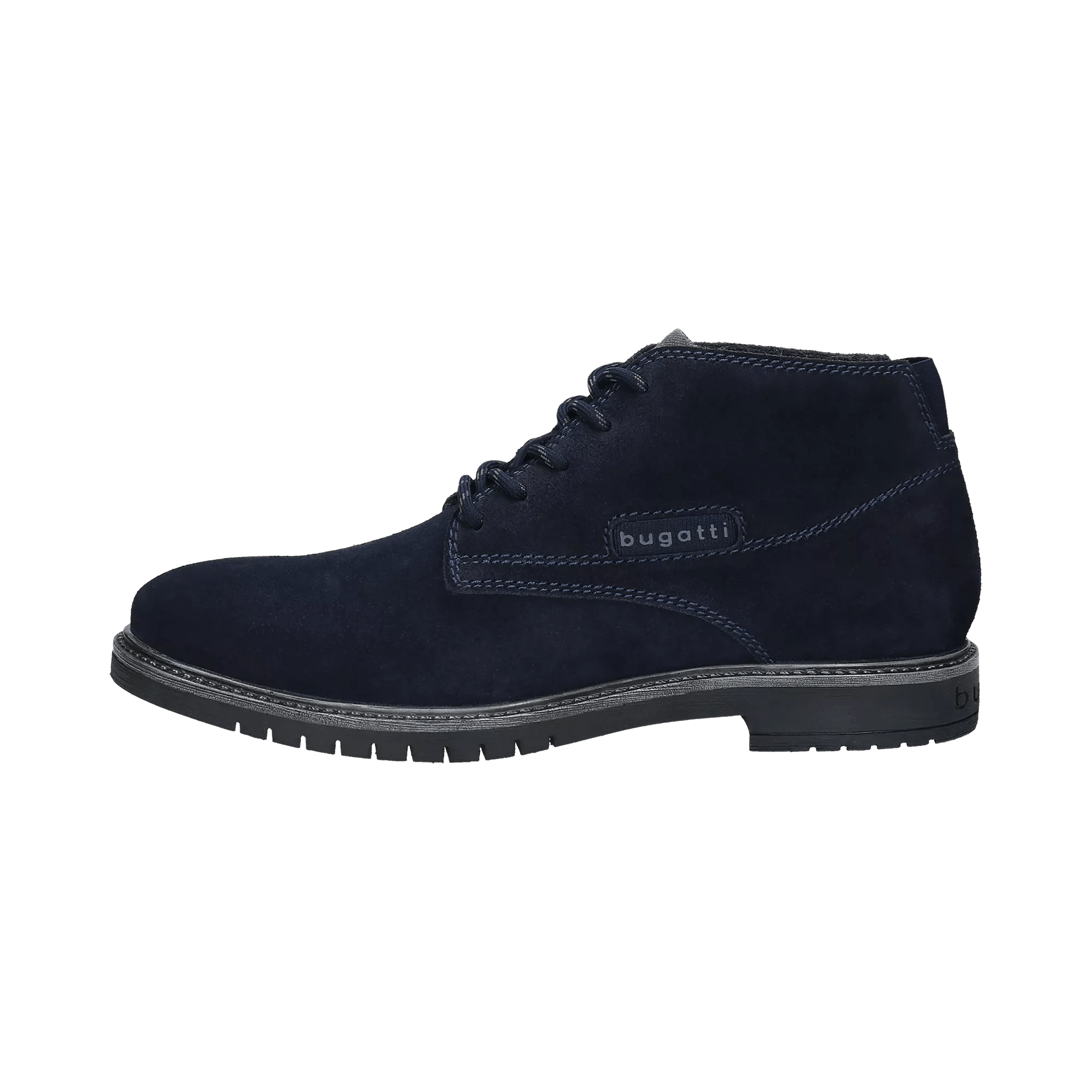 bugatti Bottines à lacets en cuir bleu foncé | Classiques 