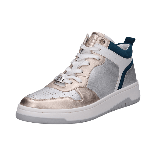 Silver Leather Sneaker