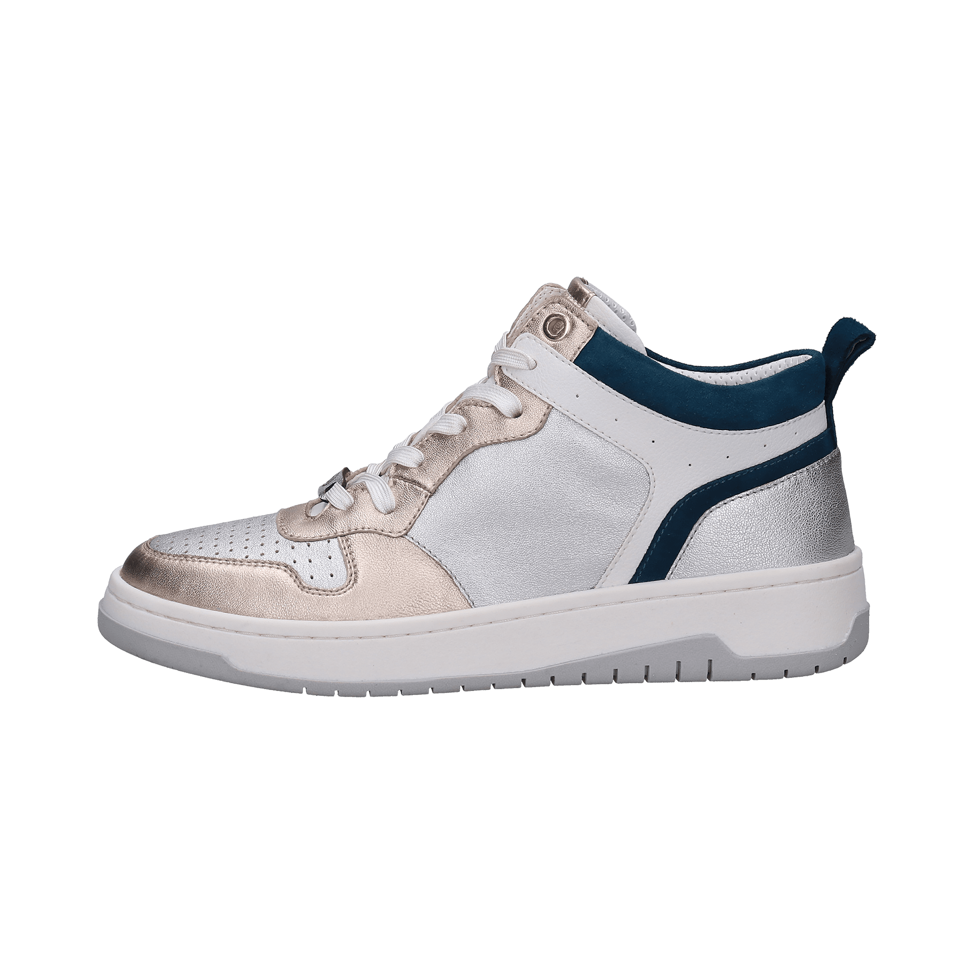 Leather sneaker silver