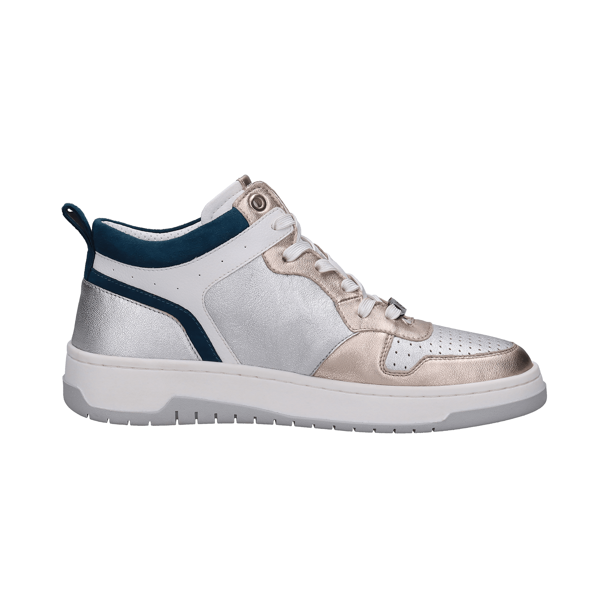 Leather sneaker silver