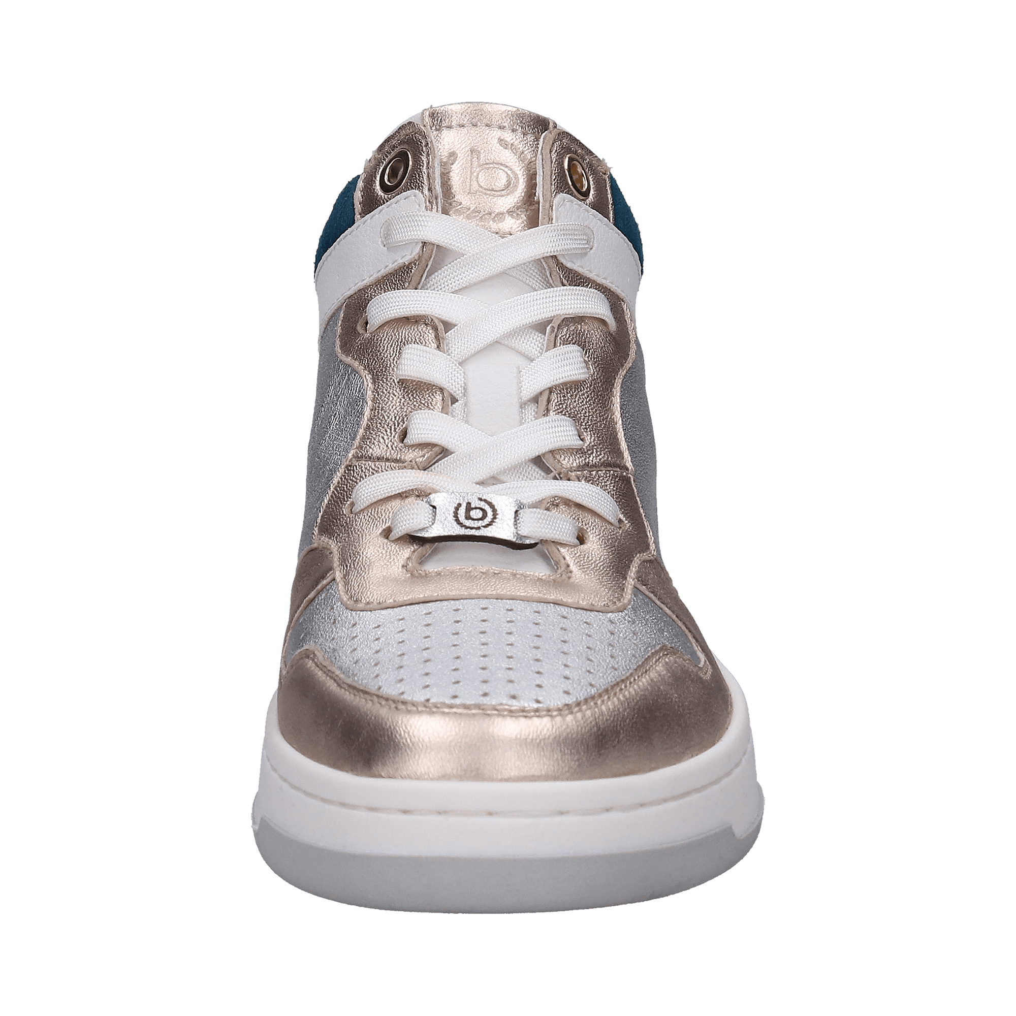 Leather sneaker silver