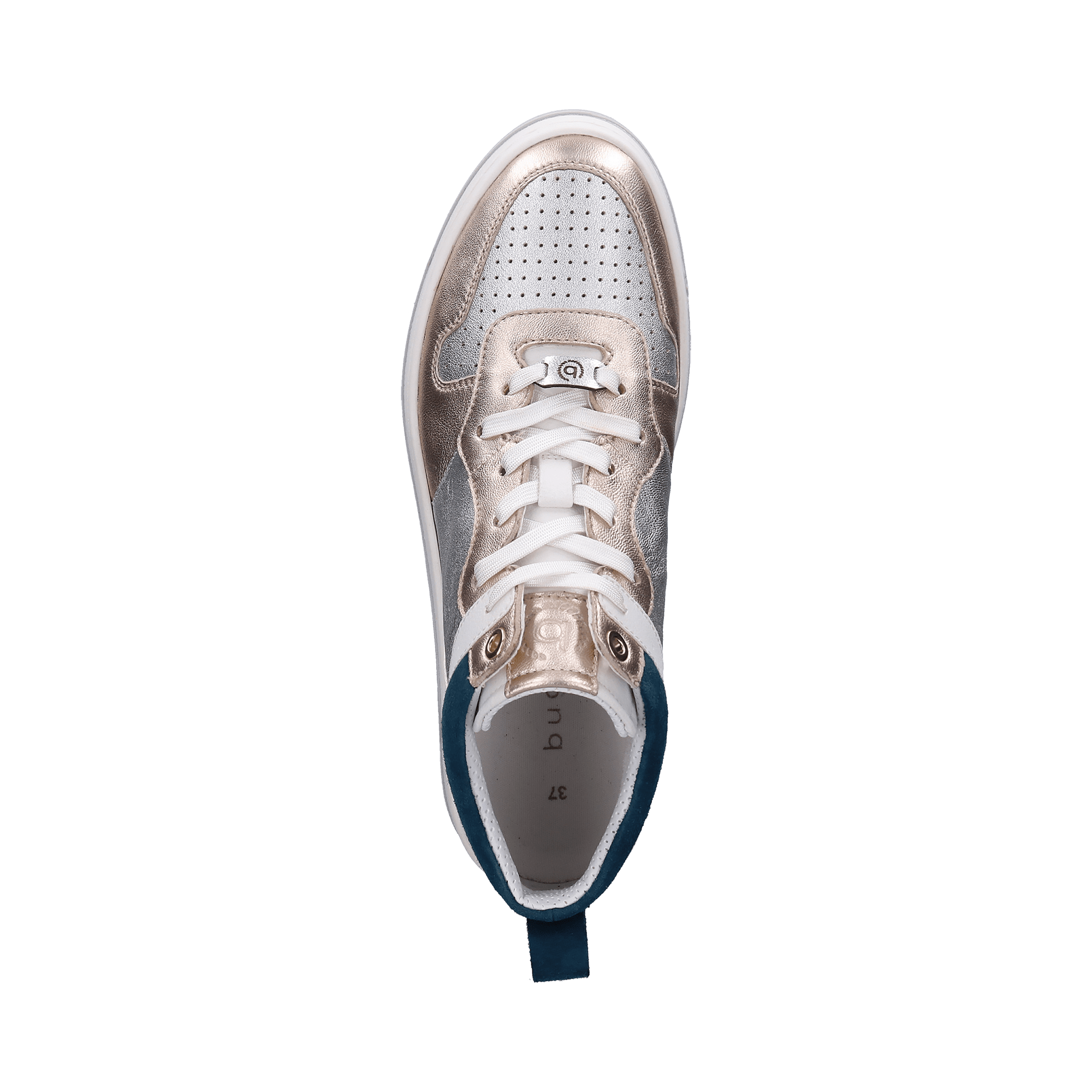 Leather sneaker silver