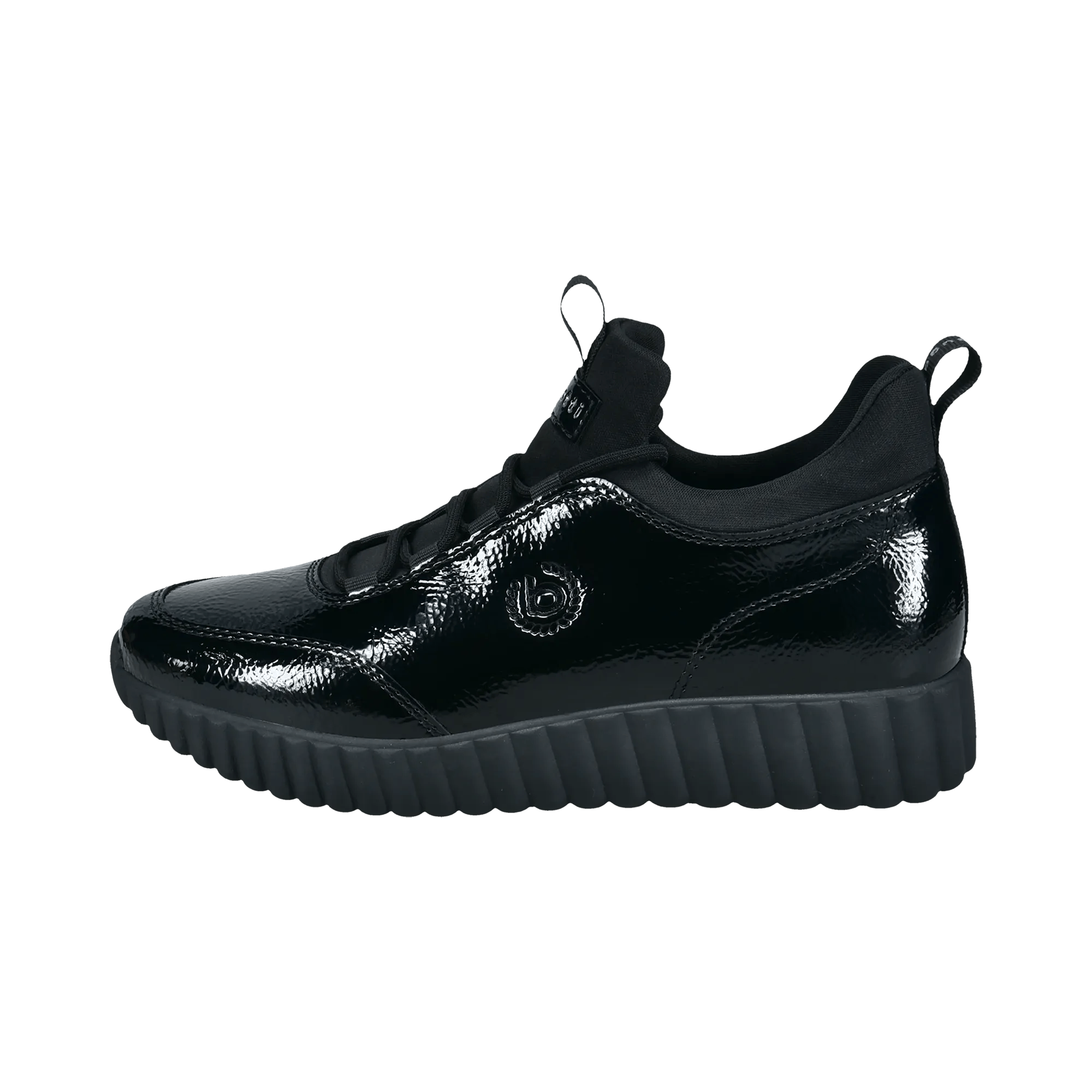 bugatti Black sneakers Lacquered finish modern look for casual