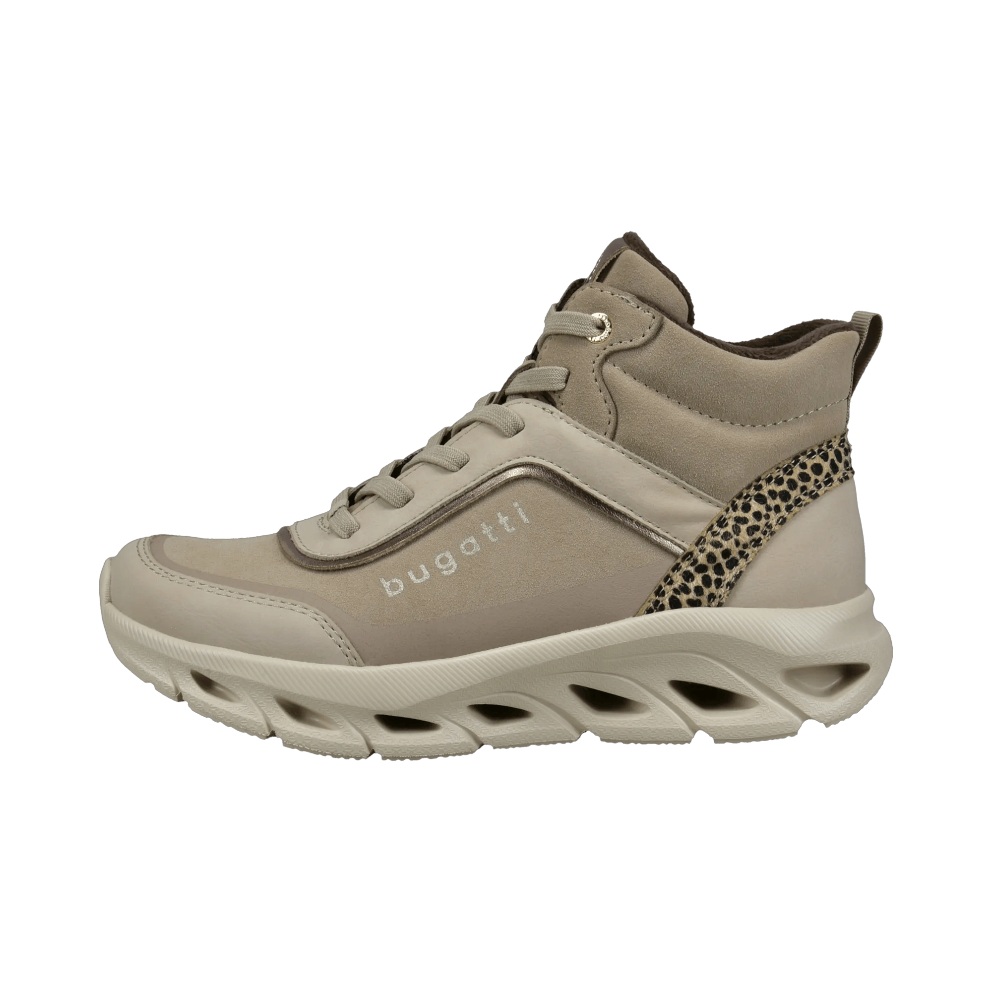 Sandfarbene Schnürstiefel
