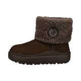 Dunkelbraune Stiefel aus Leder