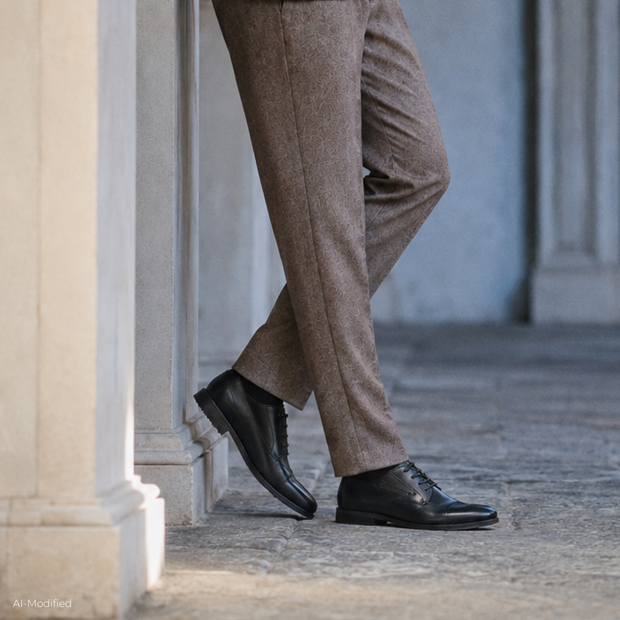Leder Business Schnürer schwarz