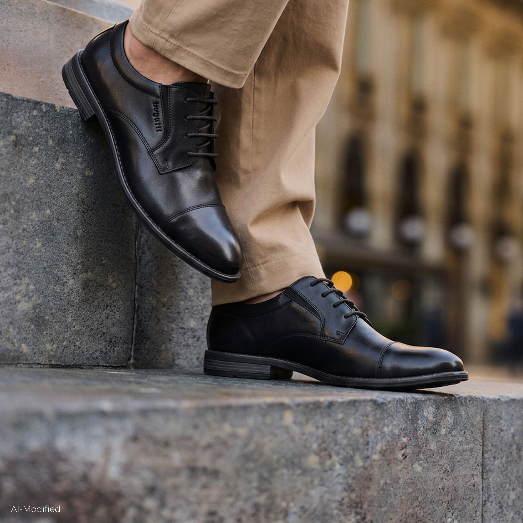 Derbies business en cuir noir