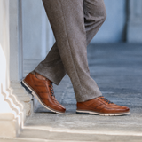 Leather Lace Shoe Simone Comfort cognac