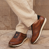 Leder Sneaker cognac