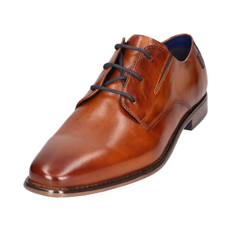 Leder Business Schnürer cognac