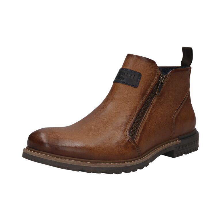 Leder Stiefel cognac