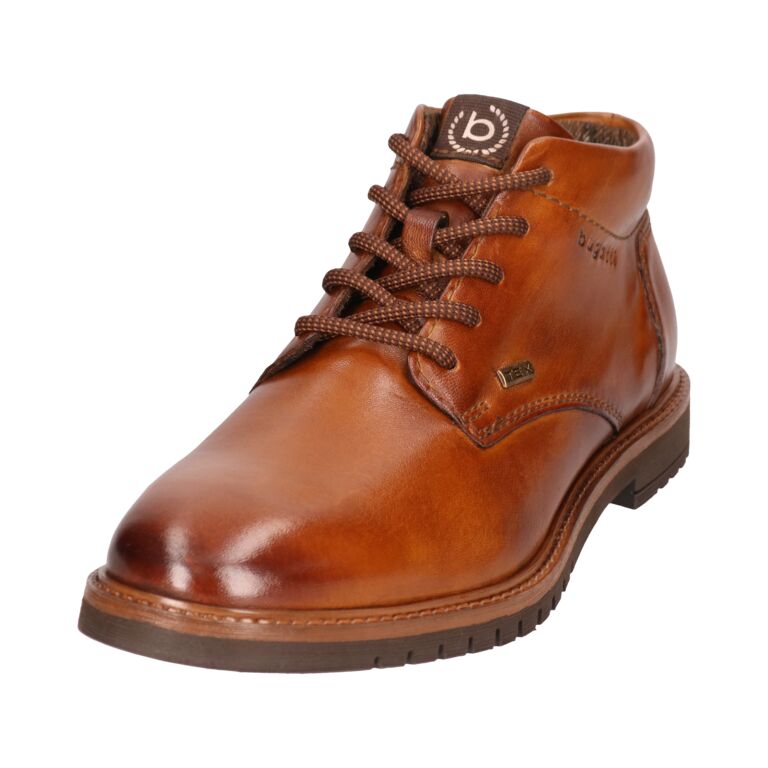 Leather Lace-up Boots cognac